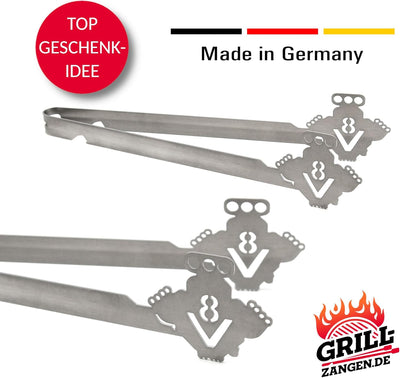 Grillzange Motiv V8 Motor, spülmaschinengeeignet, Geschenkidee, Männergeschenk, US-Car, Grillgeschen