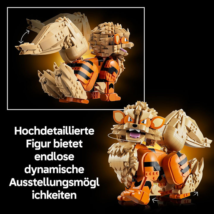 LEGO Pokémon Arkani Figur - Modellbausatz für Erwachsene - Bauspielzeug mit beweglichem Schwanz, Bei
