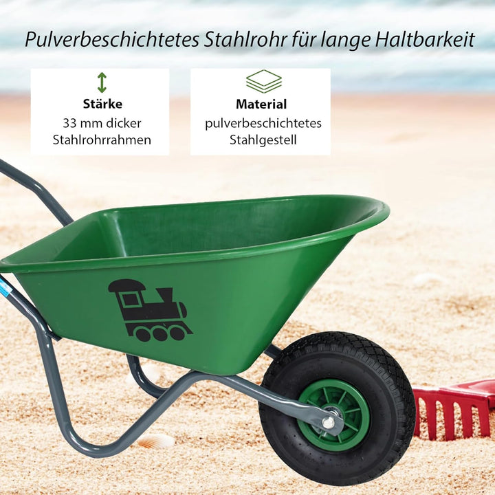 TRUTZHOLM Kinderschubkarre Uni 3,6 kg 40 kg Traglast Stahl Kunststoff Vollgummirad Schiebkarre Garte