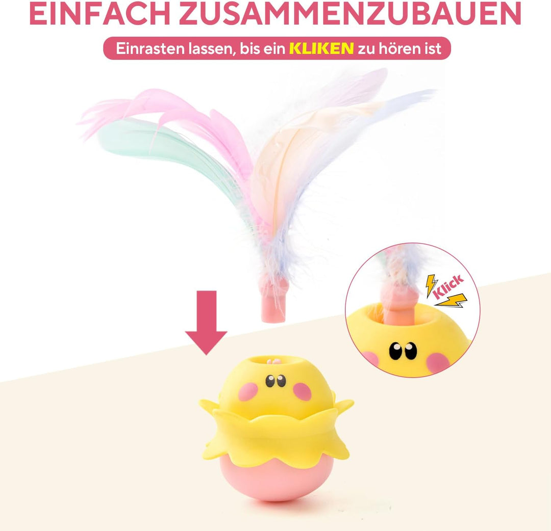LIFLIX Interaktive Automatische Katzenspielzeug, Wiederaufladbares Elektronisches Zwitscher-Spielzeu