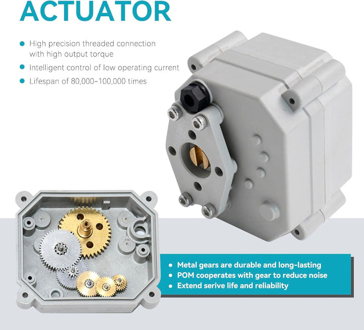 BACOENG AC110/230V 2 Wege 1" Edelstahl Motorkugelhahn Elektrische Zonenventil mit Stecker NC 1" Edes