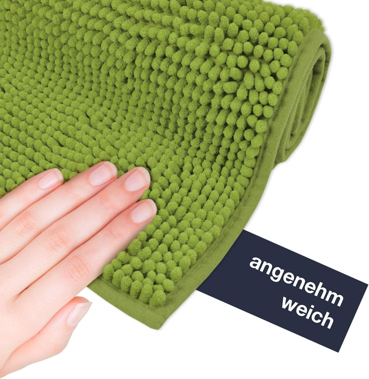 WohnDirect Badematten Set 2 teilig Dunkelblau • WC Vorleger (45x45cm), Badematte (50x80cm) • rutschf