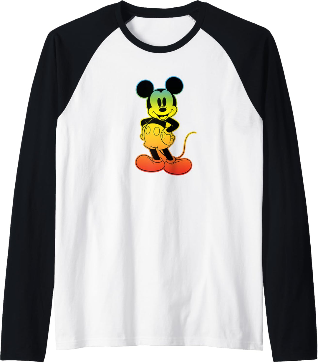 Disney Mickey Mouse Rainbow Gradient Raglan