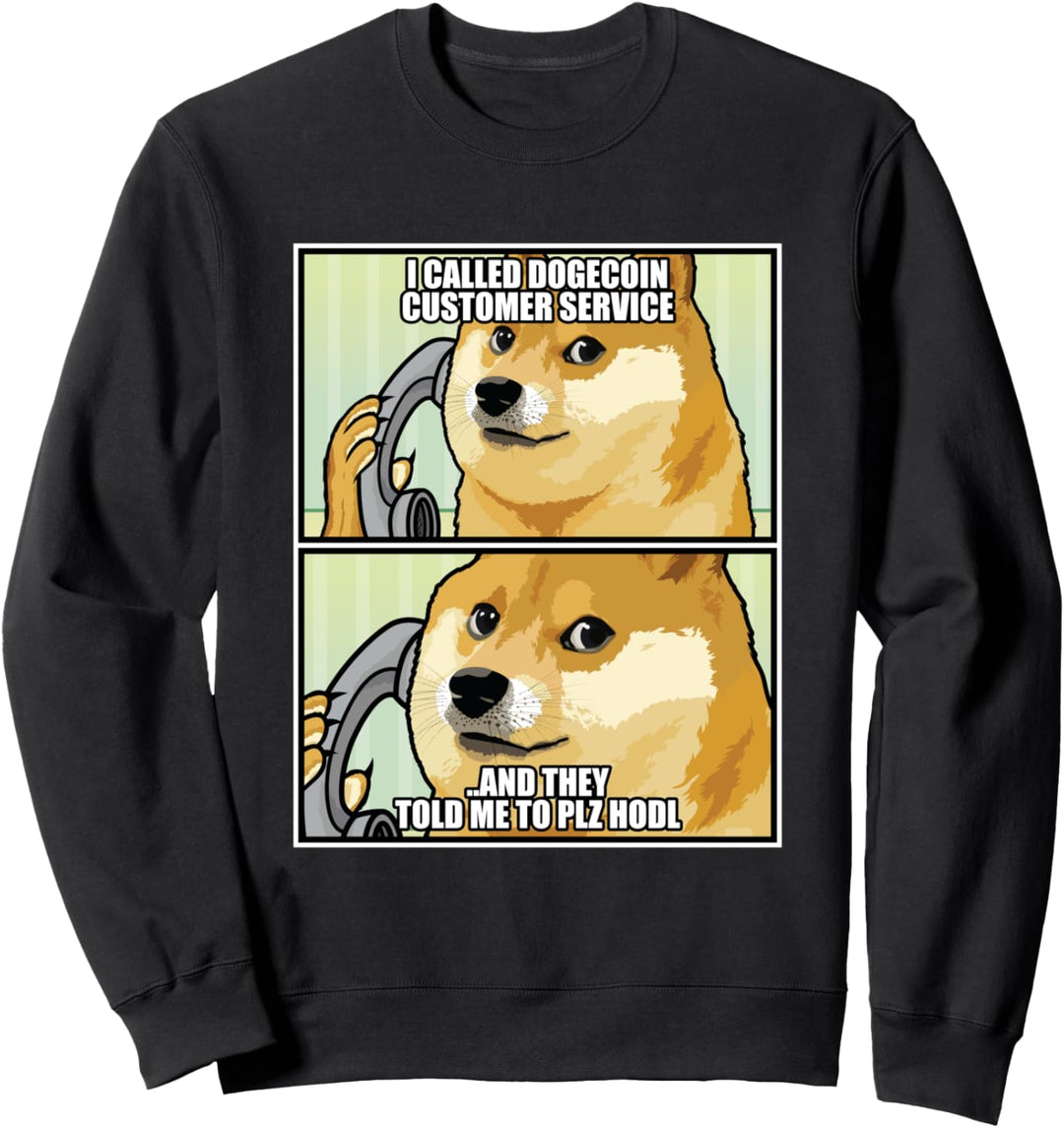 Funny Dogecoin Doge Coin HODL Meme Phone Shiba Inu Sweatshirt