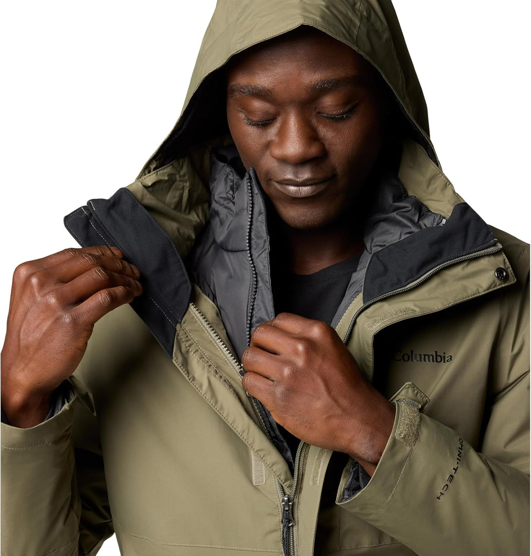 Columbia Herren 3 In 1 Jacke, Schwarz, L, Stone Green
