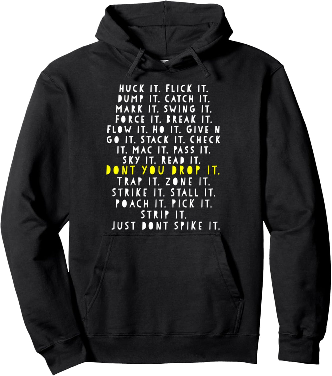 Ultimate Frisbee Game Sprache Frowler Disc Golf Player Pullover Hoodie