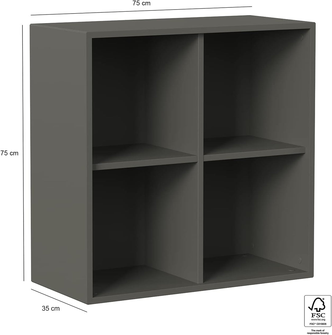 Iconico Home QBE, Wandwürfel mit 4 Fächern, Eingang, Wohnzimmer, Schlafzimmer, Jugendzimmer, Arbeits