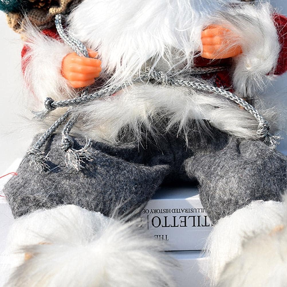 Hopowa Weihnachtsmann Sitzender Weihnachtsvitrine Dekoration 57cm Weihnachtsmann Dekofigur Nikolaus