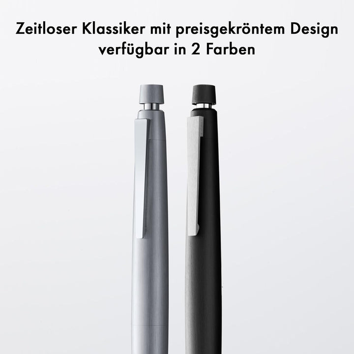 LAMY 2000 Druckbleistift 101 – Bleistift in der Farbe Schwarz, matt mit Radiertip – 0,5mm Feinstrich