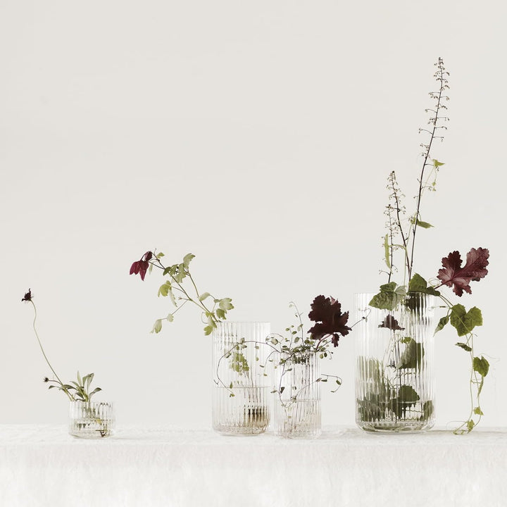 Lyngby Porcelæn Vase H25 cm Lyngby aus mundgeblasenem Glas Zeitloses Design, rot H25 cm Burgundy, H2