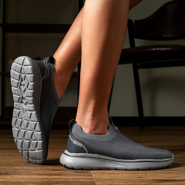 ODCKOI Schuhe Herren Sneaker Ohne Schnuersenkel Slip-on Schuhe Mesh Atmungsaktiv Leicht Laufschuhe C