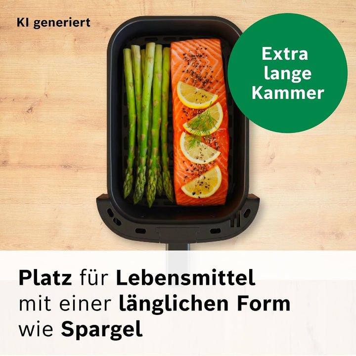 Bosch Heissluftfritteuse Serie 2, 4 L grosser Korb für bis zu 2 Personen, Kleine Heissluftfritteuse,