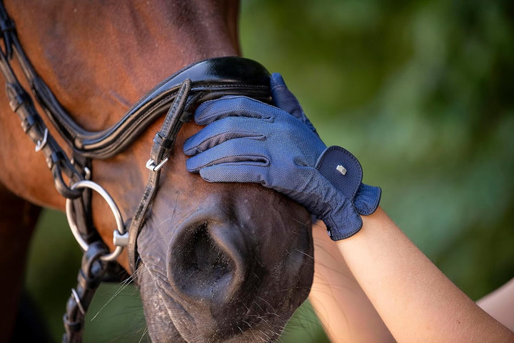 Roeckl Sports Reithandschuh ROECK-Grip LITE, Turnier Sommer Handschuh, 3 Farben, Grösse 6-11 6 Marin