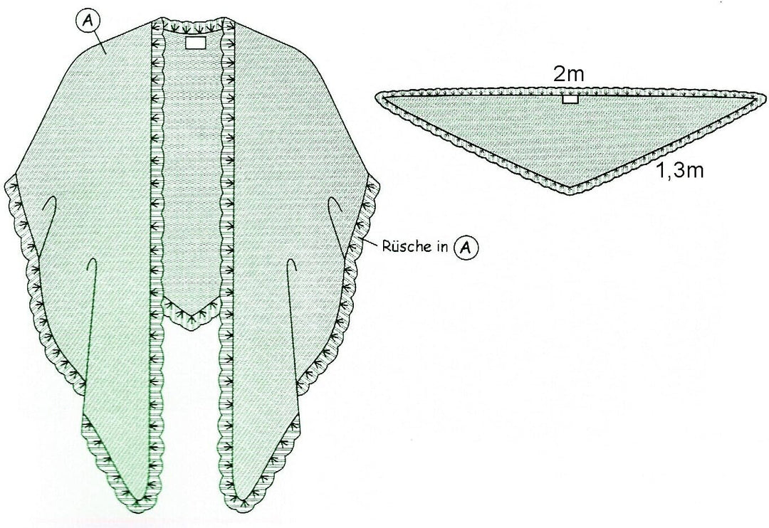 Poncho Cape Trachtentuch Umhang Stola Schultertuch Trachten-Tuch Damen Strickponcho Tracht Strick Tr