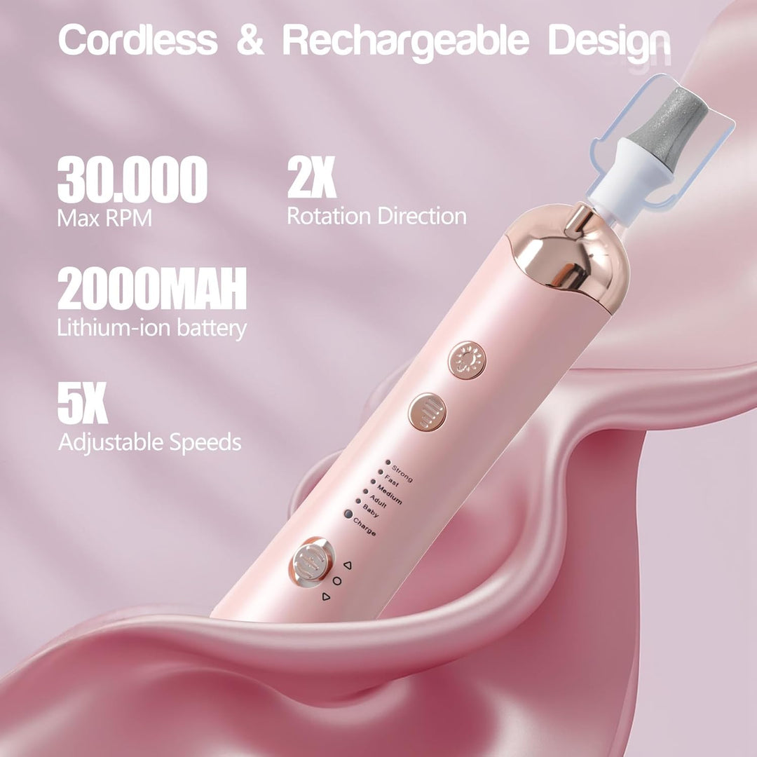Elektrische Nagelbohrmaschine Nagelbohrer Elektrische Feile Nagelfeile Kit für Anfänger Acryl Gel Nä