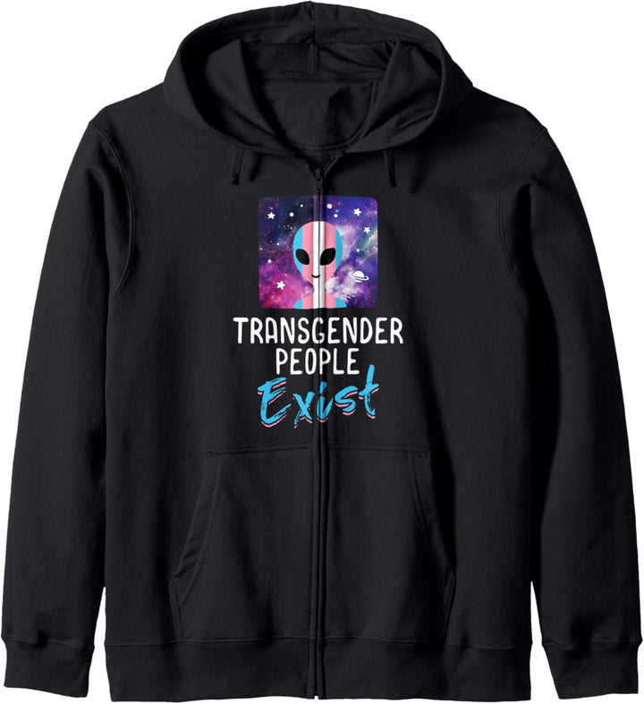 Transgender People Exist - Trans Pride - LGBT LGBTQ Support Kapuzenjacke