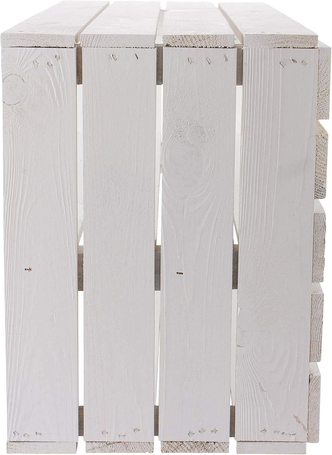XXL weisse Shabby Chic Holzkiste für Schuhregale (2er Set)