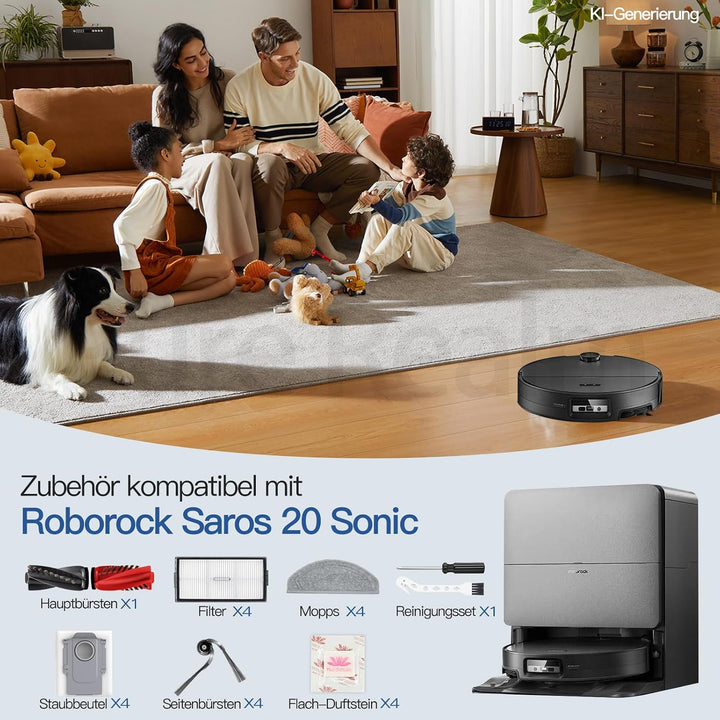 12 Stück Staubbeutel für eufy X8 Pro / X10 Pro Omni Roboter Staubsauger Zubehör, Staubsaugerbeutel E
