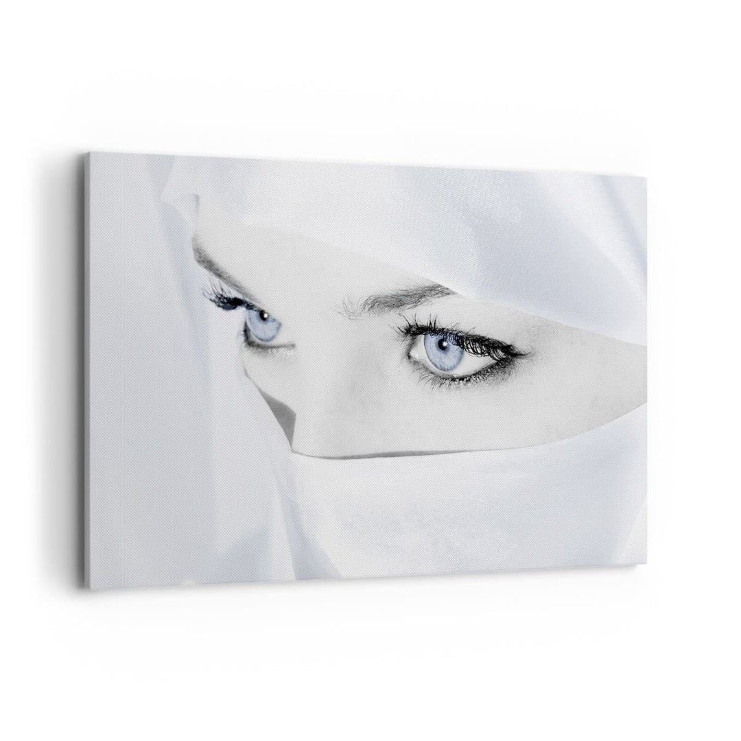 Bilder auf Leinwand 100x70cm Leinwandbild Schönheit Gesicht Mädchen Mode Gross Wanddeko Bild Schlafz