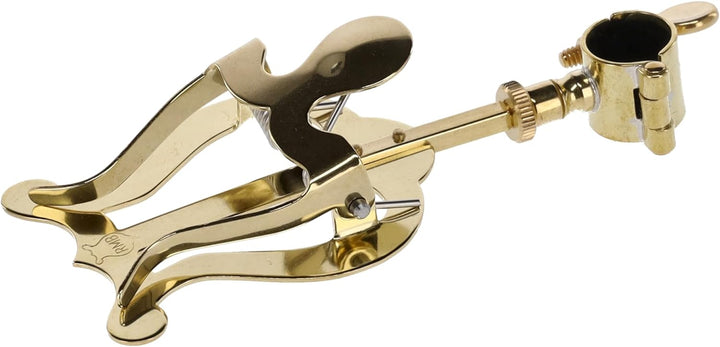 Gewa 730567 Marschnotenhalter Trompete kleine Lyra, Scharnierring 14mm, Messing Trompete 1 Drücker m