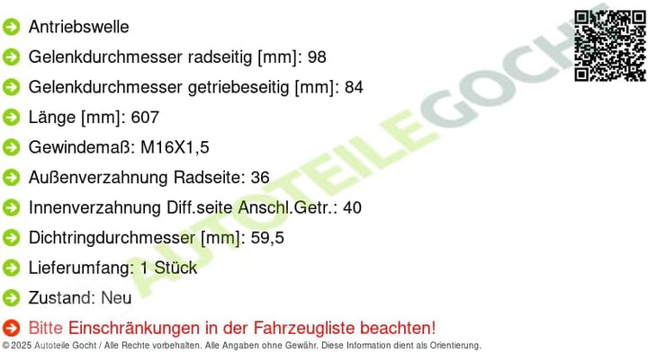 SKF VKJC 6964 Antriebswellen-Satz