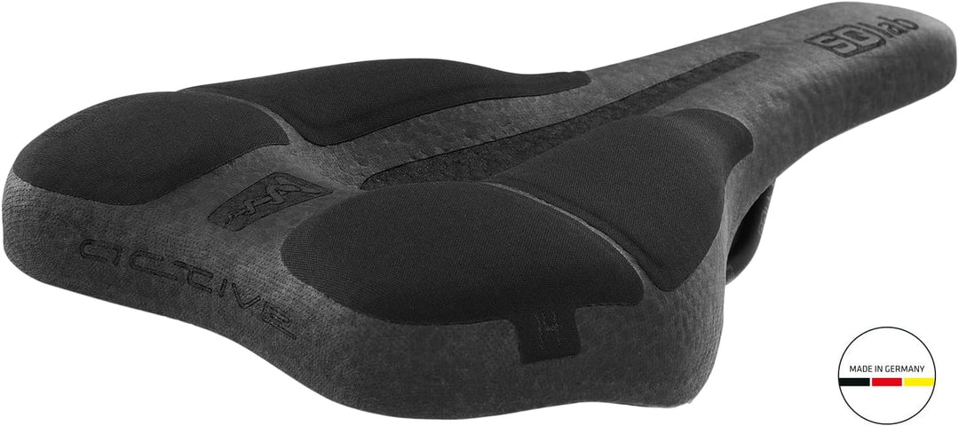 SQlab Unisex – Erwachsene GmbH Trekking Fahrradsattel 14 cm Schwarz, 14 cm Schwarz