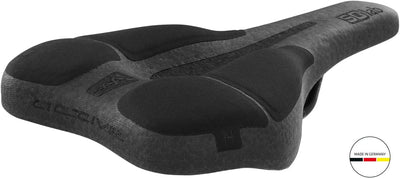 SQlab Unisex – Erwachsene GmbH Trekking Fahrradsattel 17 cm Schwarz, 17 cm Schwarz