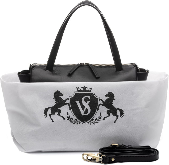 SID & VAIN Handtasche mit Schultergurt ATLANTA aus Premium Leder I Henkeltasche für Damen I Umhänget
