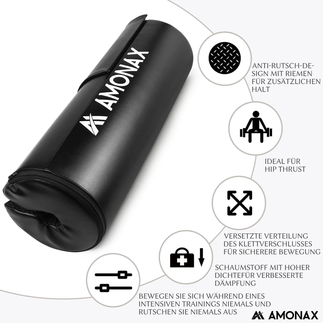AMONAX Hip Thrust Langhantel Polster, Extra Dicke Barbell Pad, Strapazierfähiges Gym Zubehör, Fitnes
