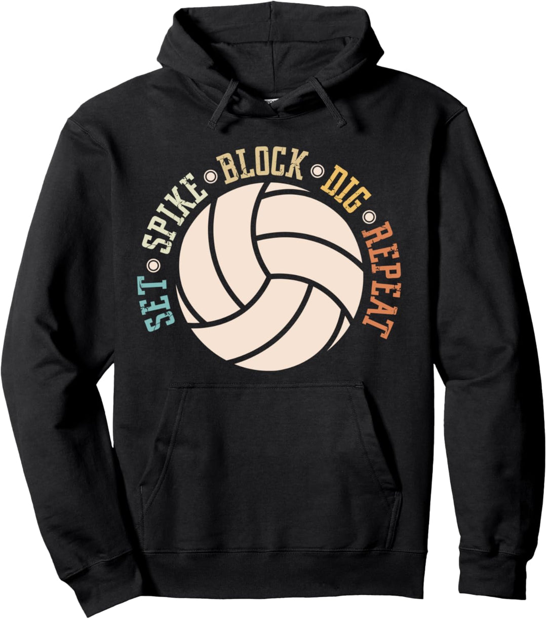 Retro Service Beachvolleyball Lineman Trainer Volleyball Pullover Hoodie