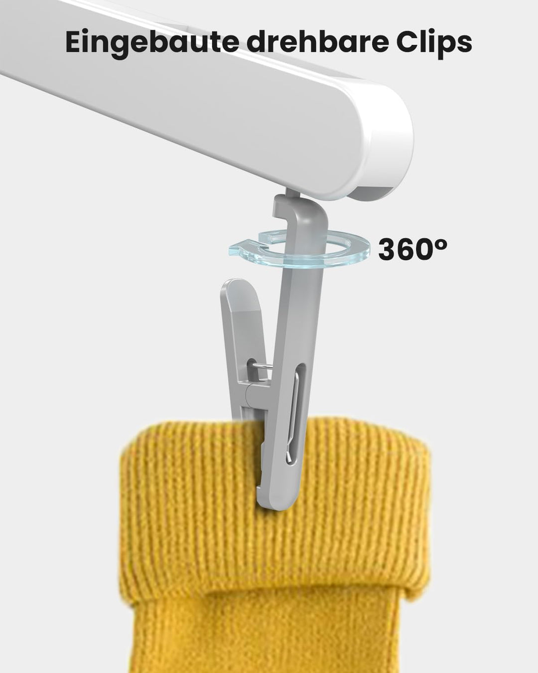 Faltbare Reisekleiderbügel mit 360° Drehbaren Clips, Stabile Leichte Kleiderbügel für Kleidung und S
