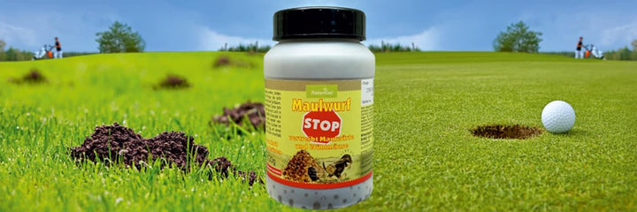 NaturGut 6 x Maulwurf Stop vertreibt Maulwürfe Maulwurfschreck Maulwurfvertreibung Wühlmäuse