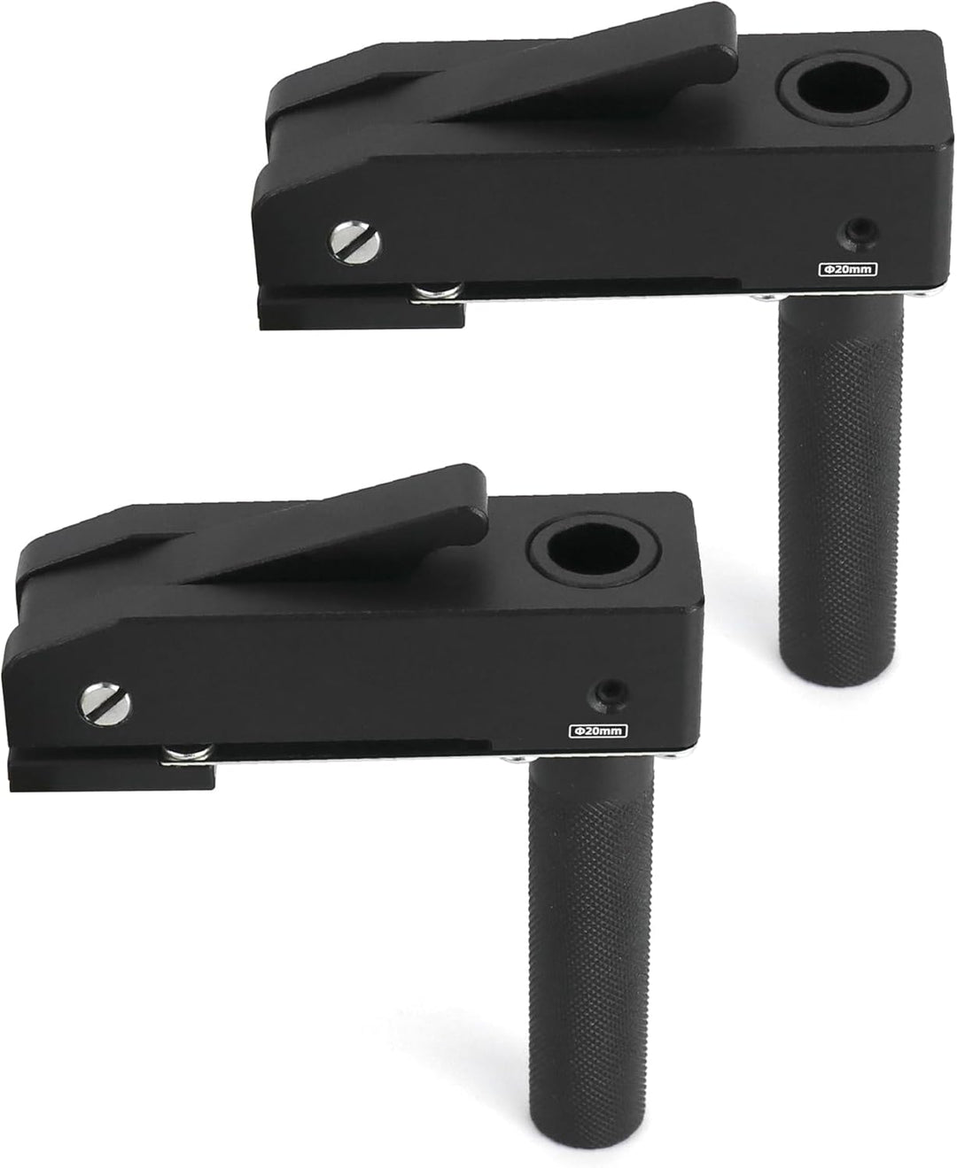 QWORK® 2er Pack Verstellbare Niederhalteklemme Werkbank Niederhalter Clip mit 3 Stufige Klemmkraft -