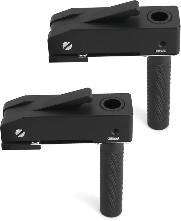 QWORK® 2er Pack Verstellbare Niederhalteklemme Werkbank Niederhalter Clip mit 3 Stufige Klemmkraft -