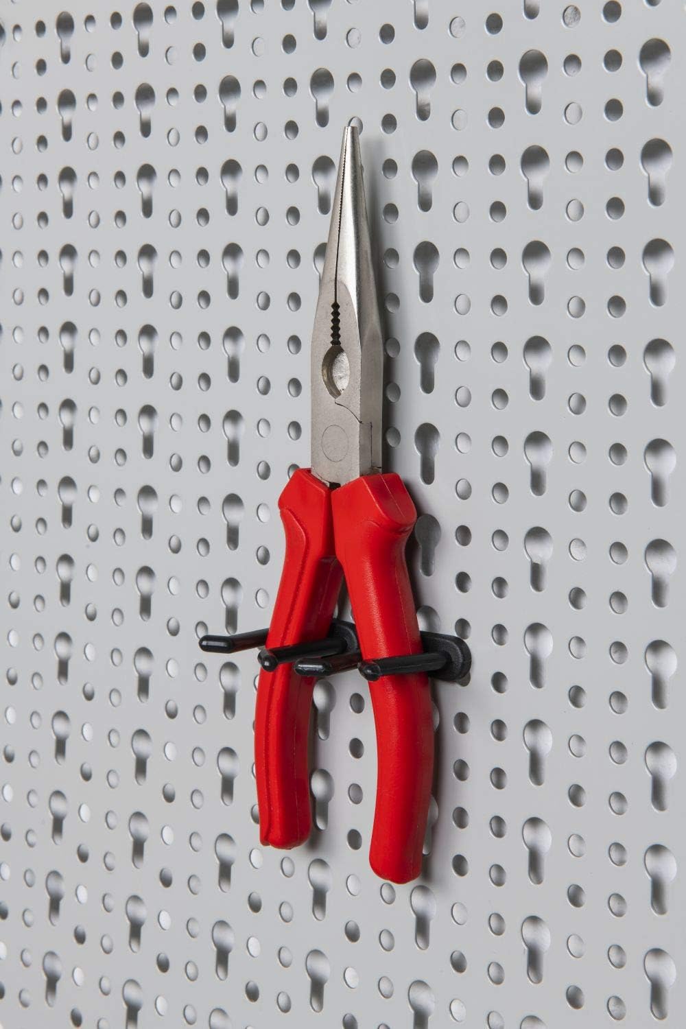 XXL Werkzeugwand aus Metall mit Stärke ca. 1 mm in Hellgrau. Inklusive Hakensortiment 52tlg. sowie B