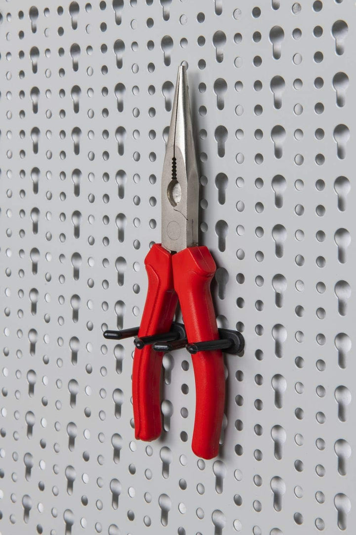 XXL Werkzeugwand aus Metall mit Stärke ca. 1 mm in Hellgrau. Inklusive Hakensortiment 52tlg. sowie B