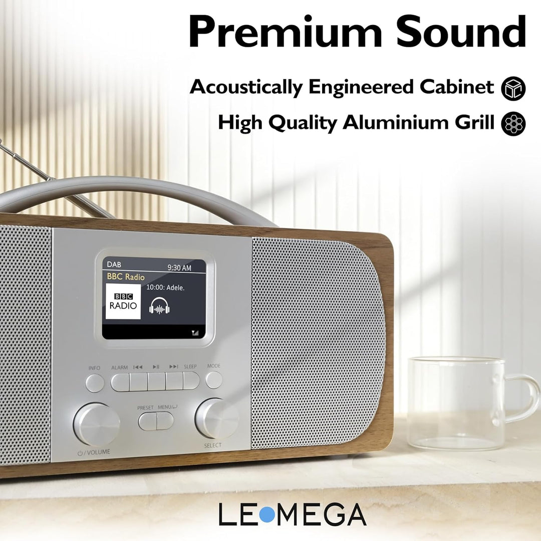 Tragbares DAB Radio | Digitalradios netz- und Batteriebetrieben | DAB Radiowecker | UKW-Radio,Blueto
