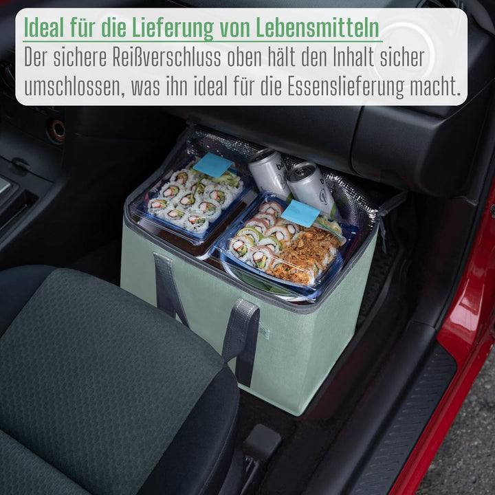 VENO 29 Liter Einkaufstasche Wiederverwendbare Faltbar Kühltasche, PP-Gewebe Gross Picknickkorb Robu