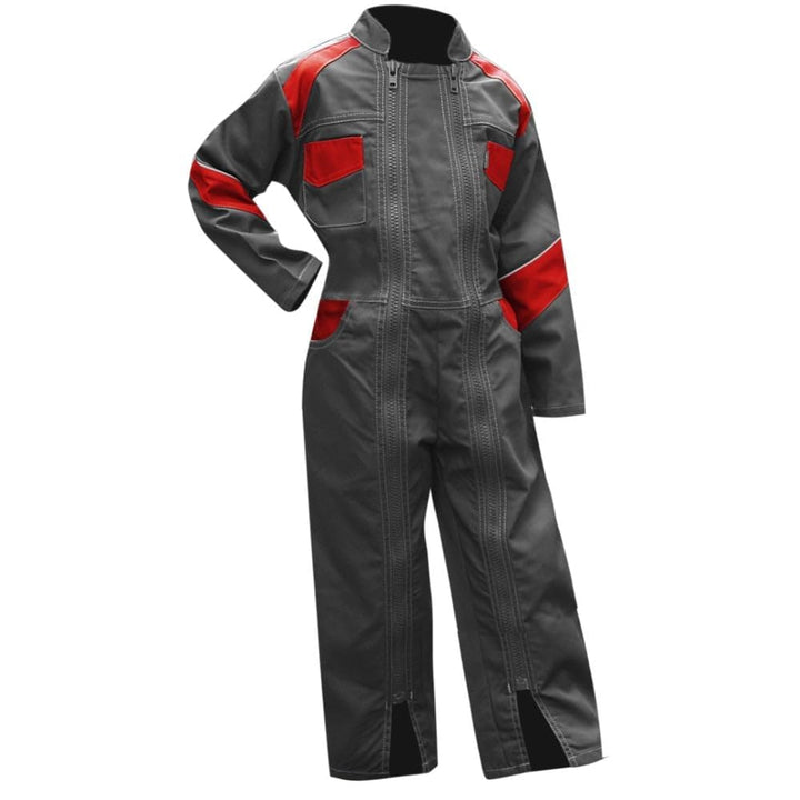 LMA ? Kombination von Arbeit Kinder, 2 Reissverschlüsse, Sonnenblume ? Zweifarbig Grau/Rot Taille 8A