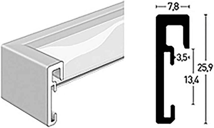 nielsen Aluminium Bilderrahmen Alpha, 15x20 cm, Silber Matt Silber Matt 15 x 20 cm, Silber Matt 15 x