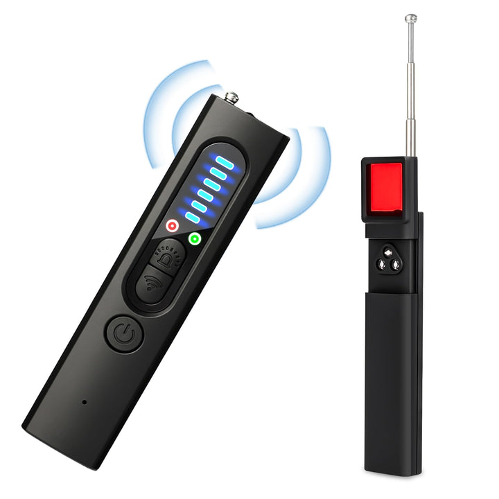 Mavista Wanzen Detektor 4 in 1 Kamera Detektor GPS Tracker Finder (Glänzend Schwarz), Glänzend Schwa