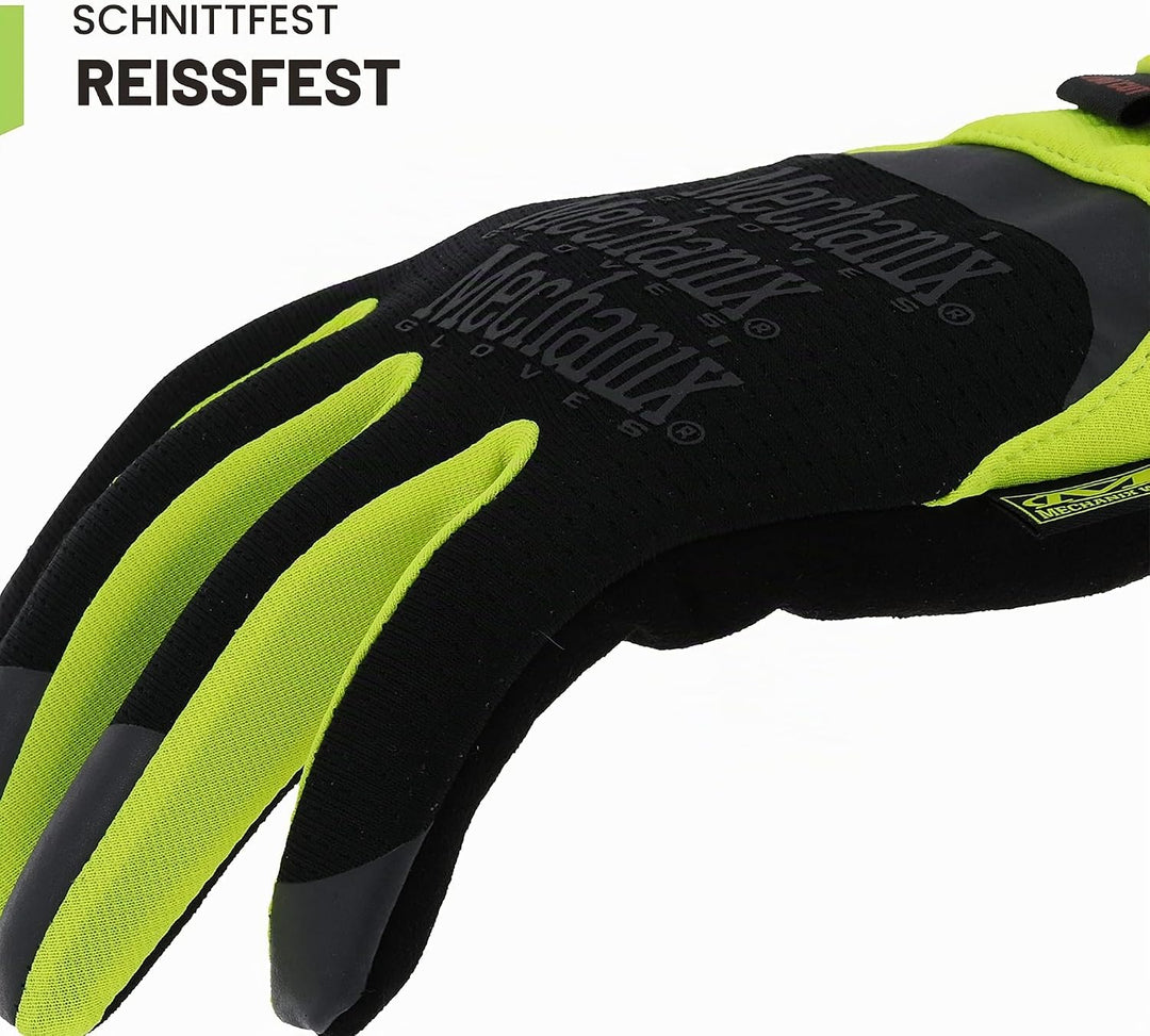 Mechanix Wear FastFit® E5 Handschuhe (Medium, Schwarz/Fluoreszierendes Gelb) M (1er Pack), M (1er Pa
