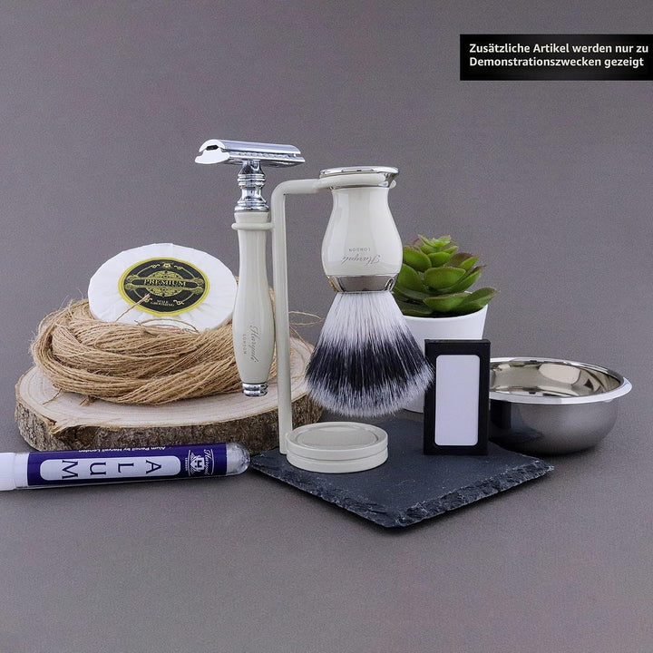 Rasierhobel Set für Herren, 6-in-1 Rasierpinselset mit Rasierständer, Rasierset mit Rasierer, Rasier