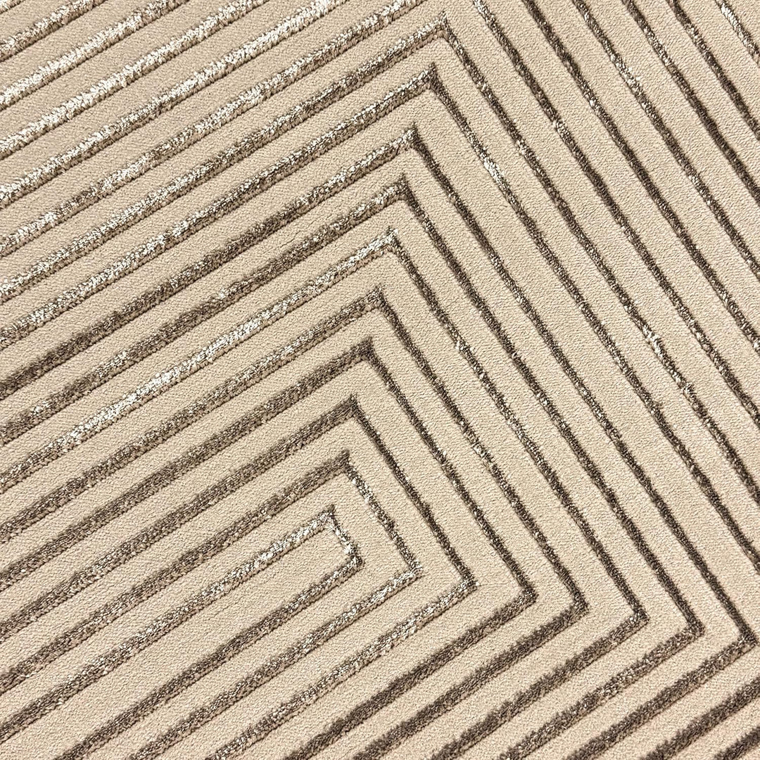 Teppich-Traum Teppich für Wohnzimmer Esszimmer Schlafzimmer 3D-Relief modern geometrisch pflegeleich