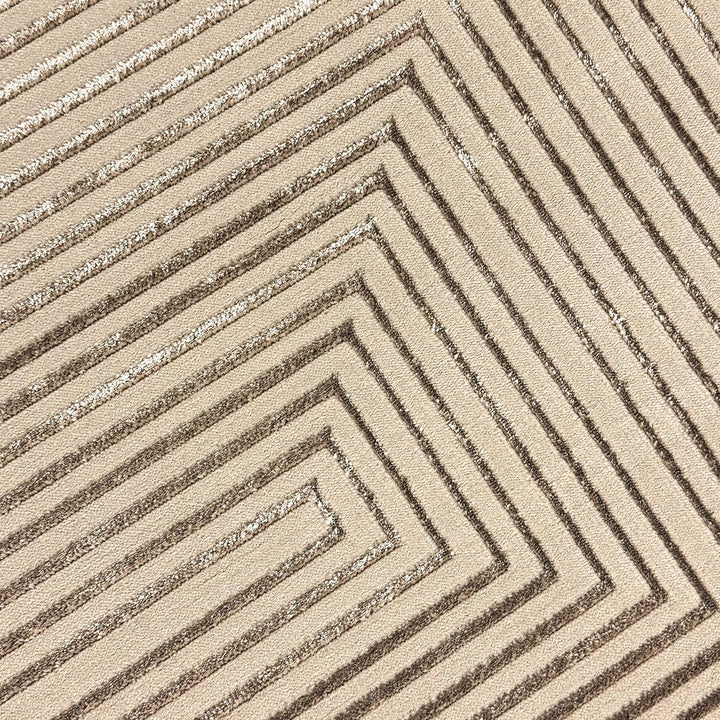 Teppich-Traum Teppich für Wohnzimmer Esszimmer Schlafzimmer 3D-Relief modern geometrisch pflegeleich