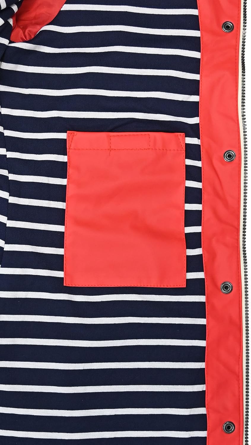 Regenliebe Damen Regenmantel Friesennerz gestreiftes Innenfutter 36 Rot, 36 Rot