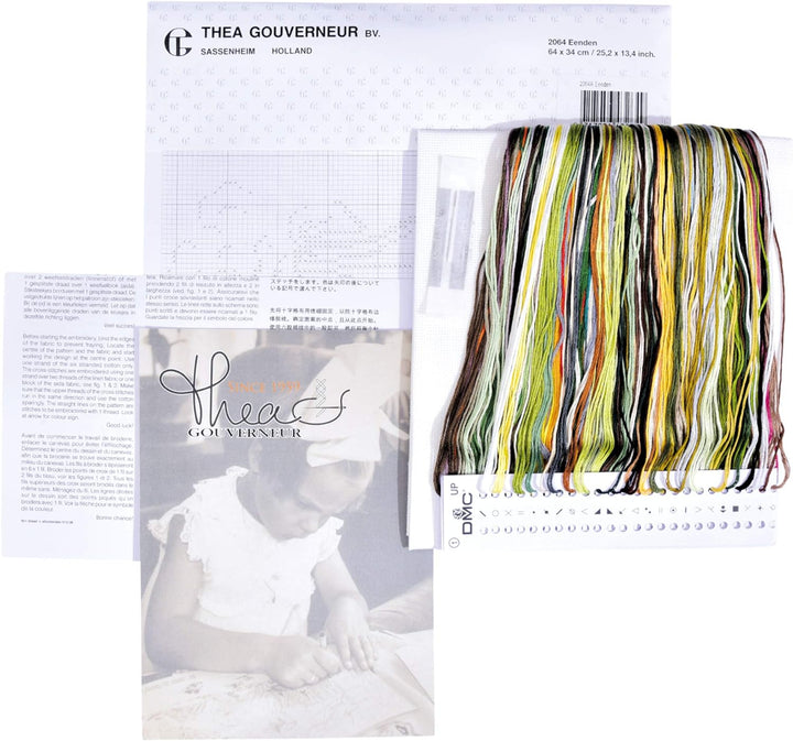 Thea Gouverneur - Kreuzstich-Set - Enten - Aida - 18 Count - Für Erwachsene - 2064A, Enten