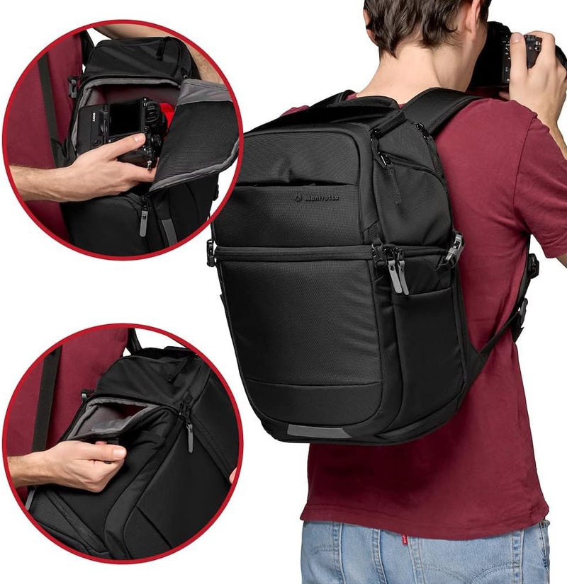 Manfrotto Advanced Fast III Professioneller Kamerarucksack für Spiegellose Kameras mit Objektiven un