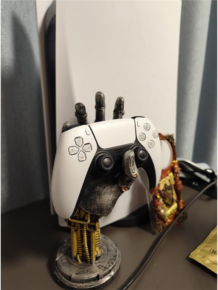 Cyberpunk Kopfhörerständer – Gaming Headset Halterung und Controller Ständer – Futuristisches Harzde
