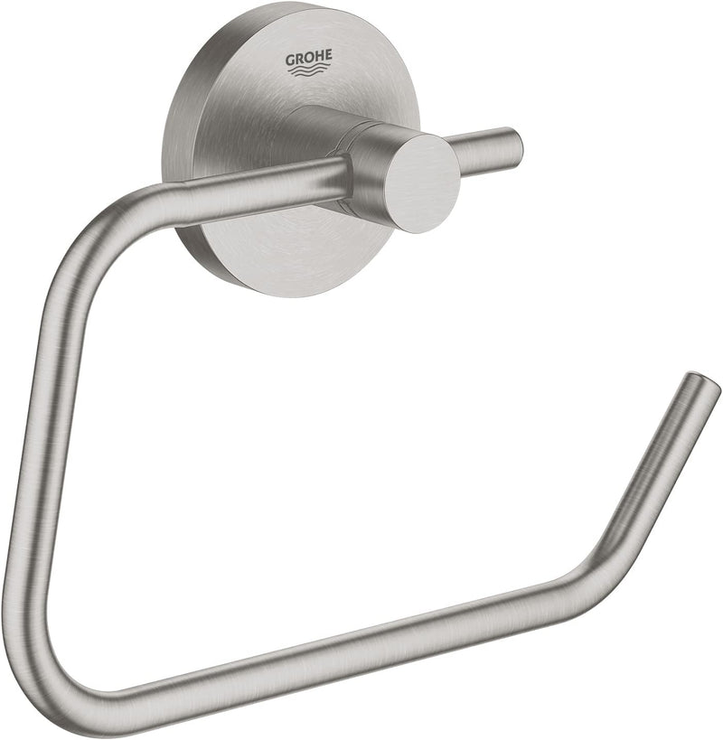 GROHE Start - Papierhalter (Material: Metall, verdeckte Befestigung, ohne Deckel, langlebig), supers